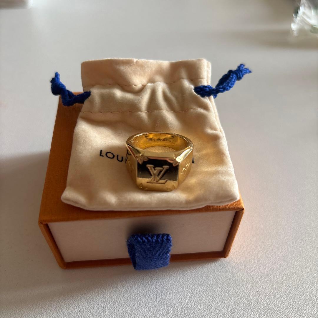Louis Vuitton シグネットリングモノグラム M80190 ゴールド