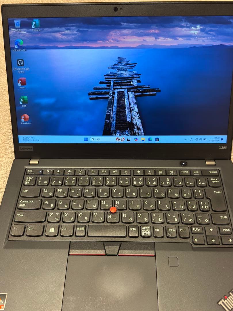 美品ThinkPad X395 Ryzen5 8GB 256GB