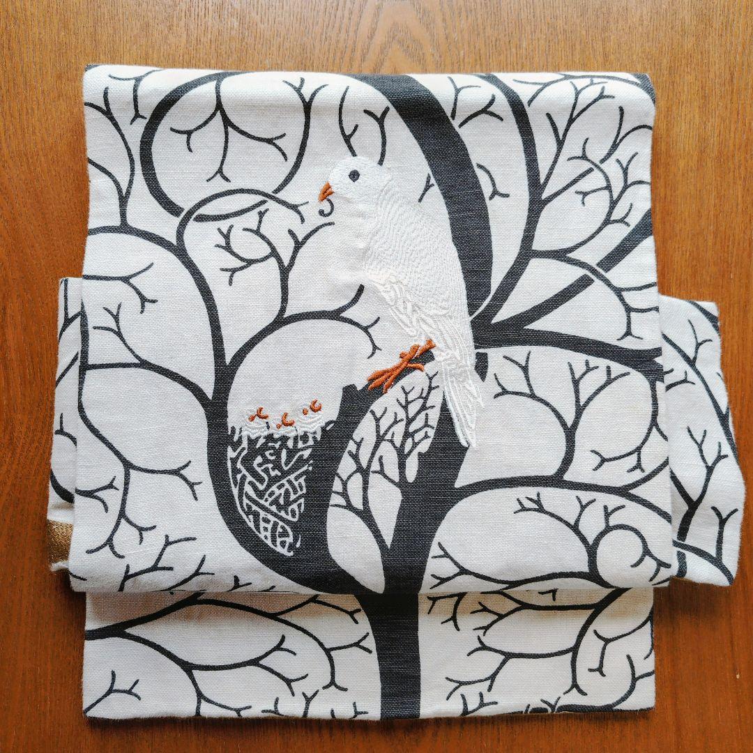 二部式作り帯　鳥　リス柄　[玉のり] 笑うキモノ生活