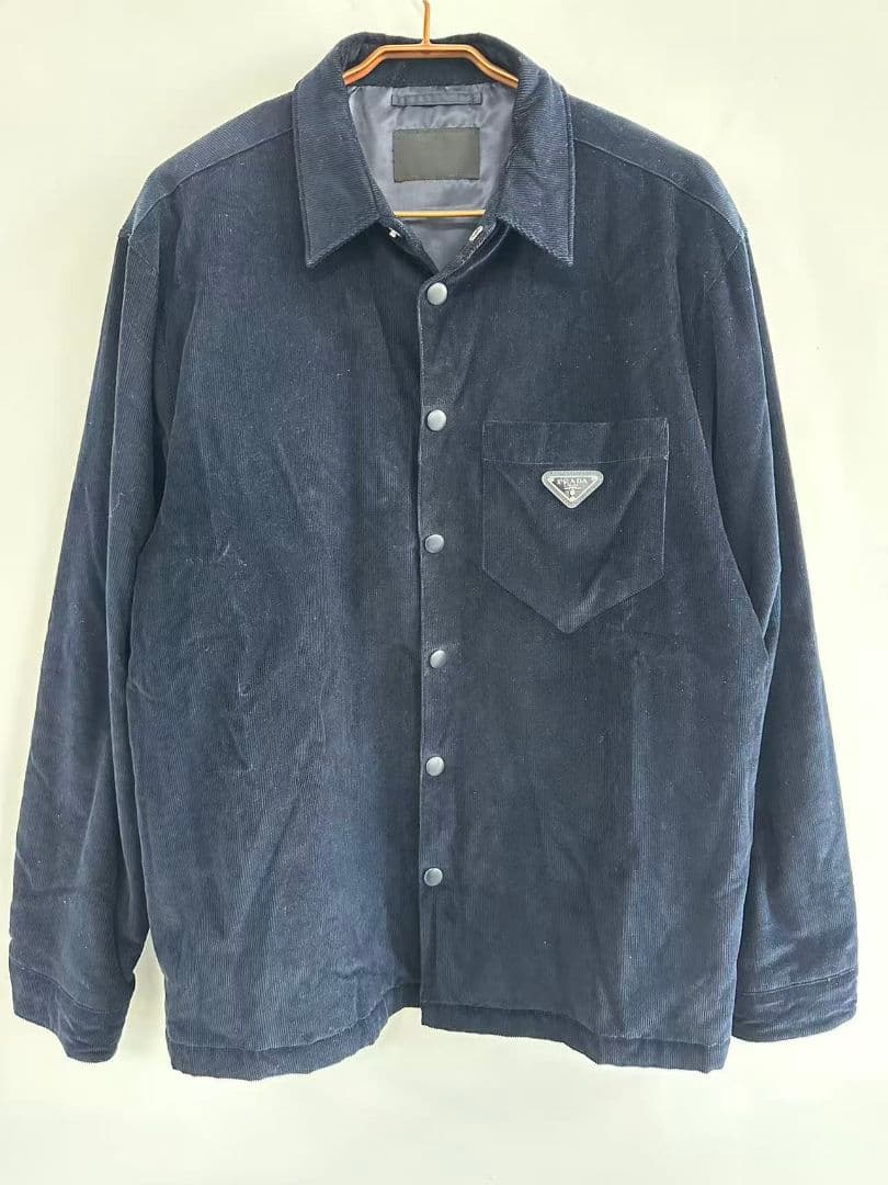 超美品　PRADA ネイビー コーデュロイ ジャケット