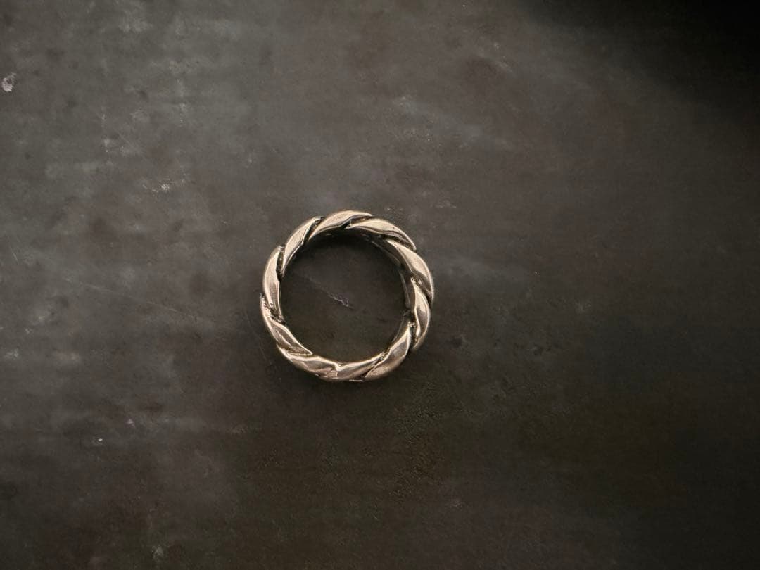 希少　ヴィンテージ　シルバー　925 喜平　チェーン　リング　アンティーク