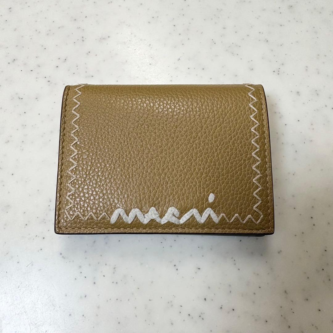 MARNI キャメル ブラウン 二つ折りウォレット マルニ 財布
