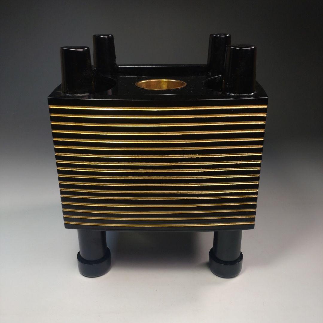 イ221 花入『初瀬川　柳庵』『柳庵好　金線糸巻花生　漆塗　共箱』茶道具