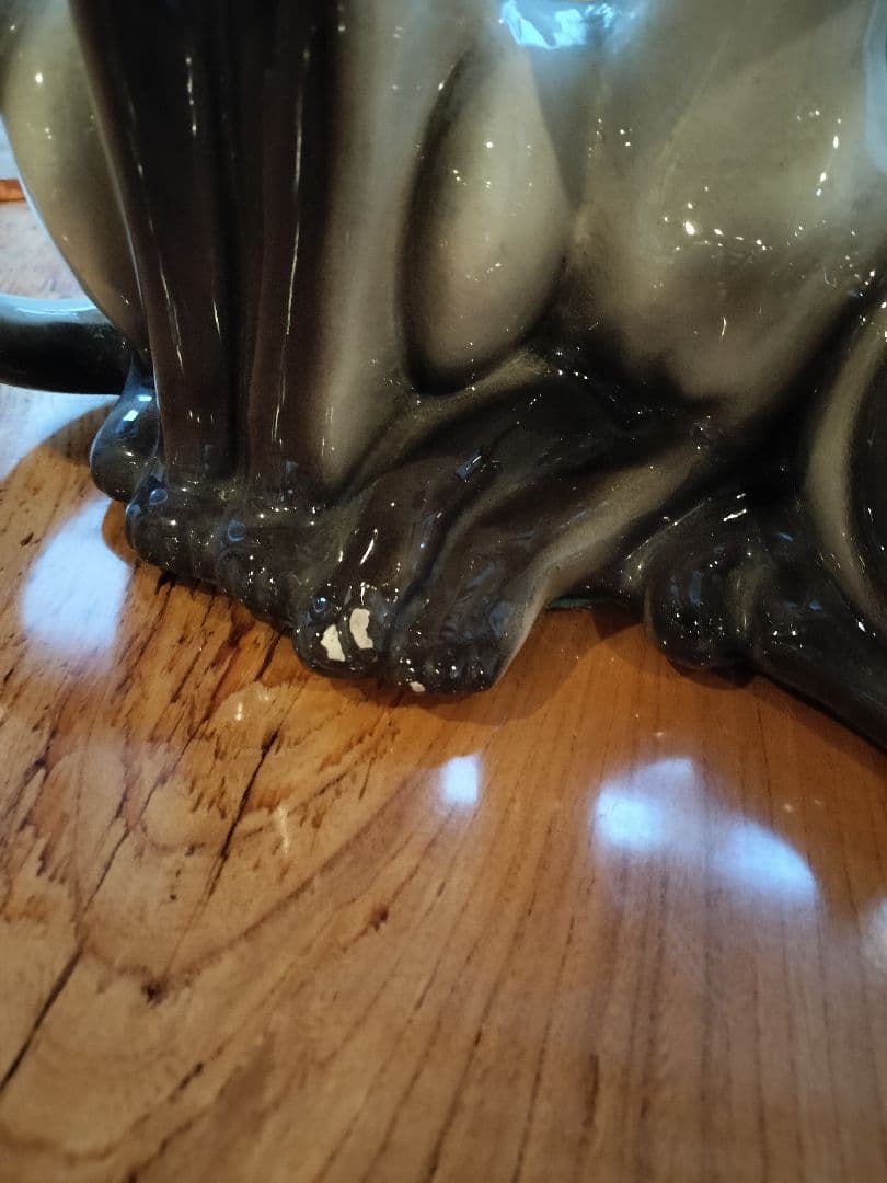 50s　　ミッドセンチュリー　セラミック製　キャットランプ