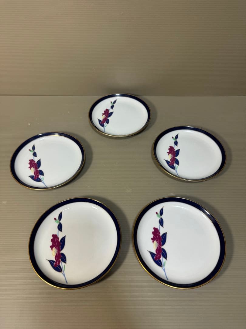 2314 香蘭社　金彩　皿　5客　未使用