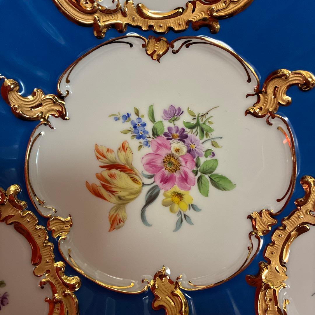 美品　マイセン　グランツゴールド　飾皿