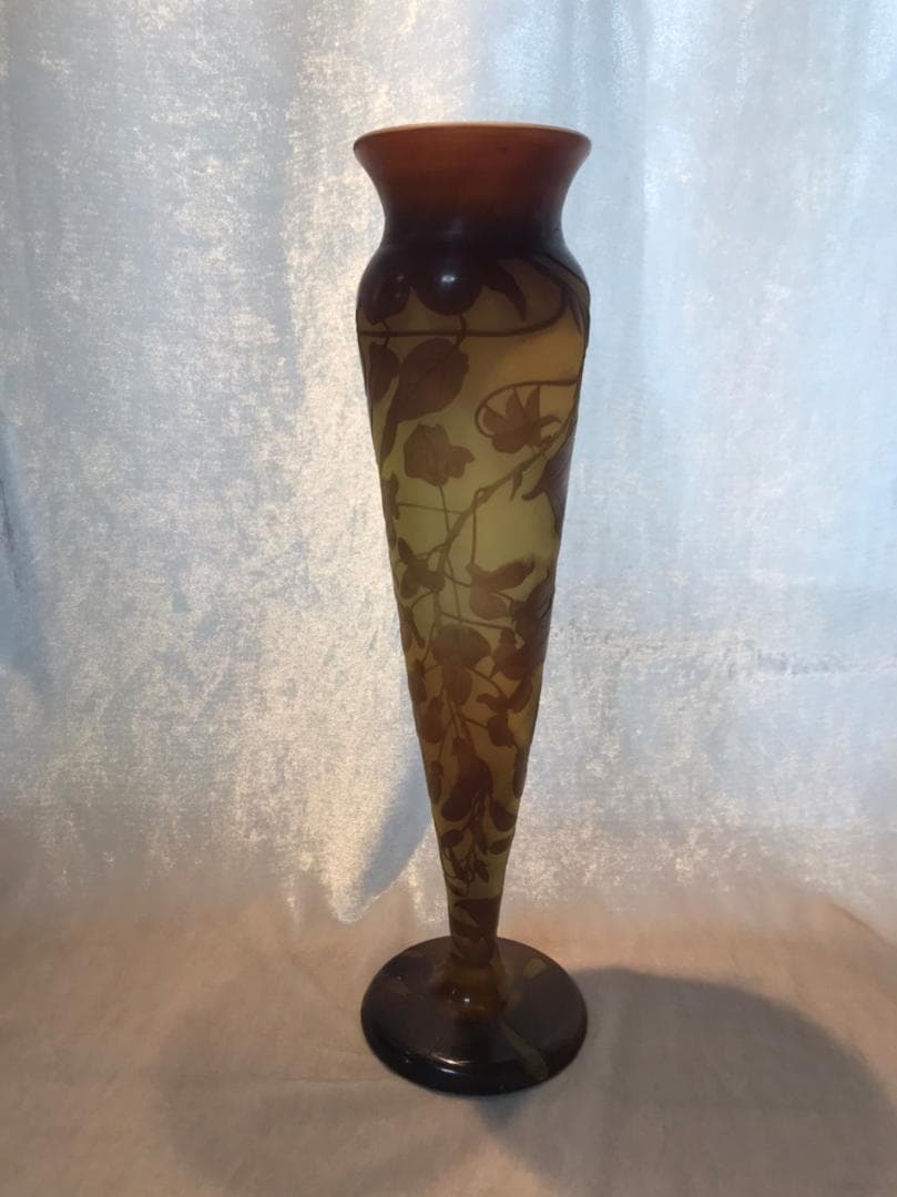 エミールガレ　Galle　花瓶　アールヌーボー　クレマチス　1910年頃