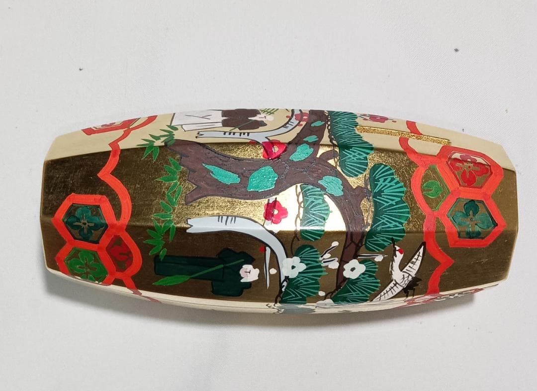 茶道具　加賀蒔絵師　中村湖彩作　本金箔張　ぶりぶり香合　未使用超美品！！