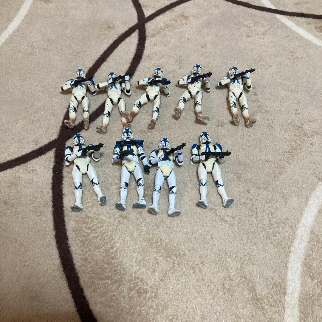 クローントルーパー(501大隊)8体＆コマンダー・アポー