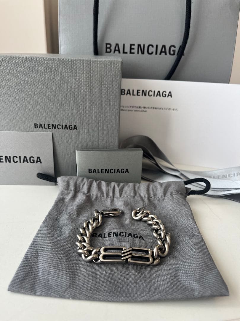 【超美品】BALENCIAGA シルバーブレスレット