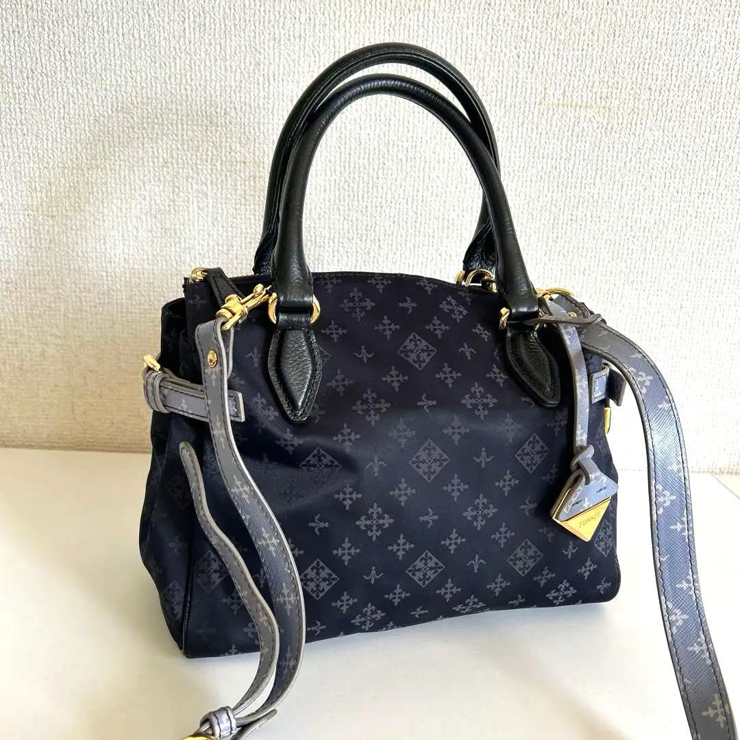 ラシット russet ショルダーバッグ 2way バイカラー　総柄　美品