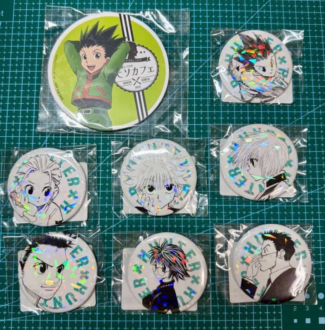 HUNTER×HUNTER ヒソカフェ　コースター　オールスター缶バッジ