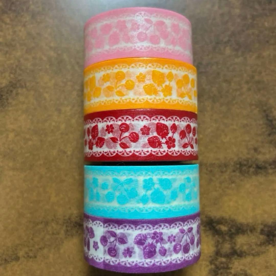 【レア】【廃盤】マスキングテープ　マークス　キッチンデコ　さくらんぼ　いちご