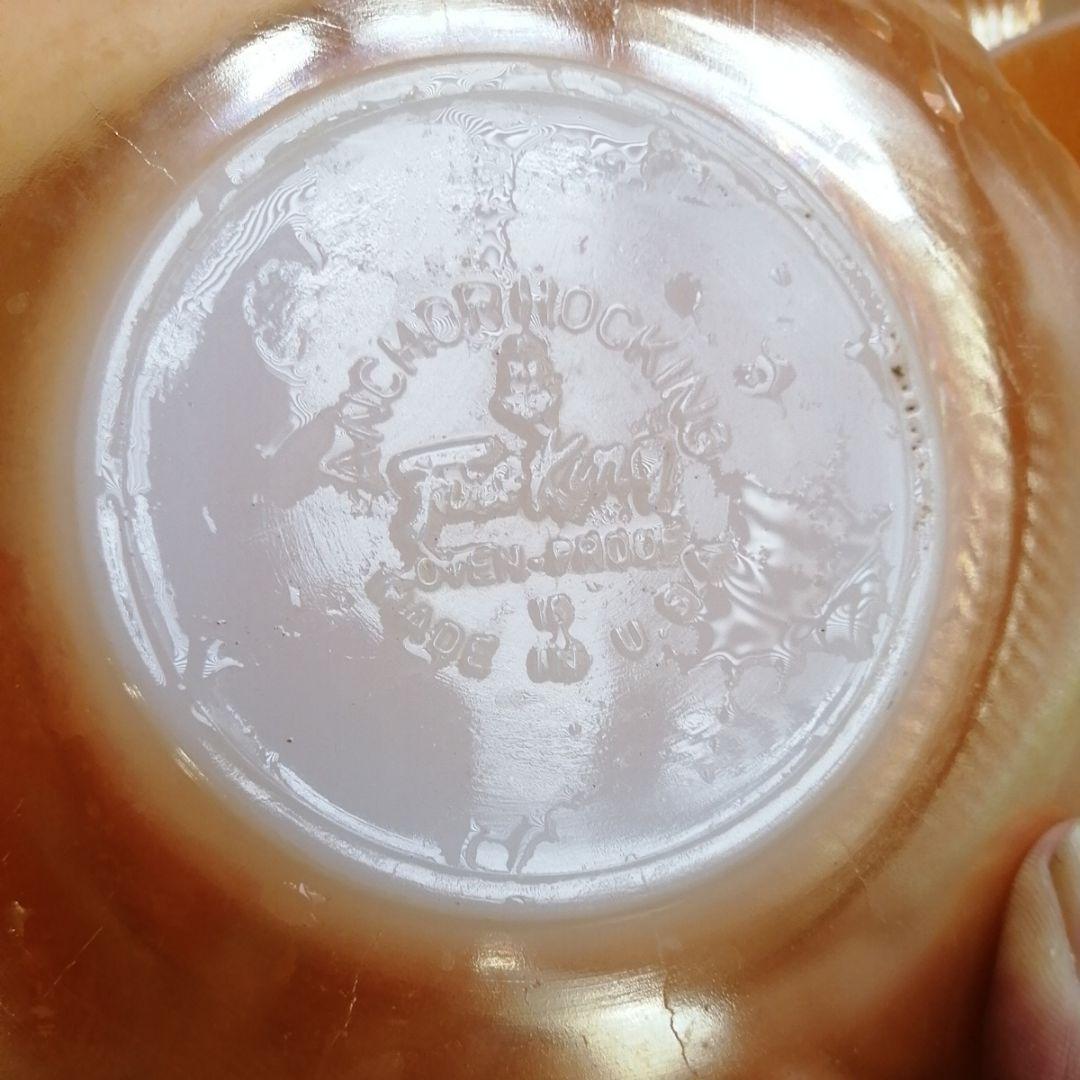 ファイヤーキング　マーキュリーグラス　カップ&ソーサー　ピーチラスター　５つ