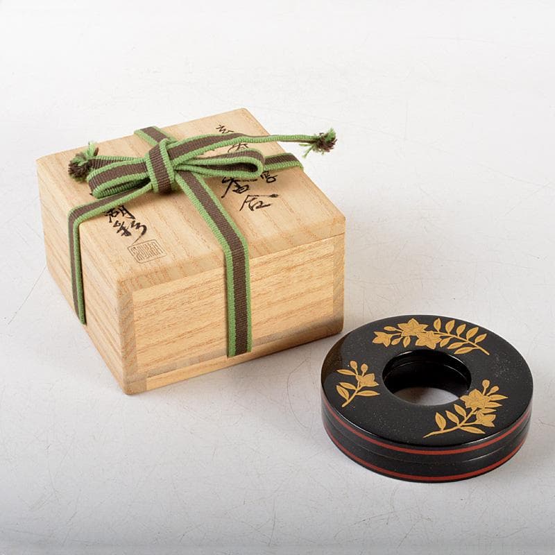 茶道具　中村湖彩作　玄々斎好写　藤蒔絵　掛絡香合　共箱　V　5914