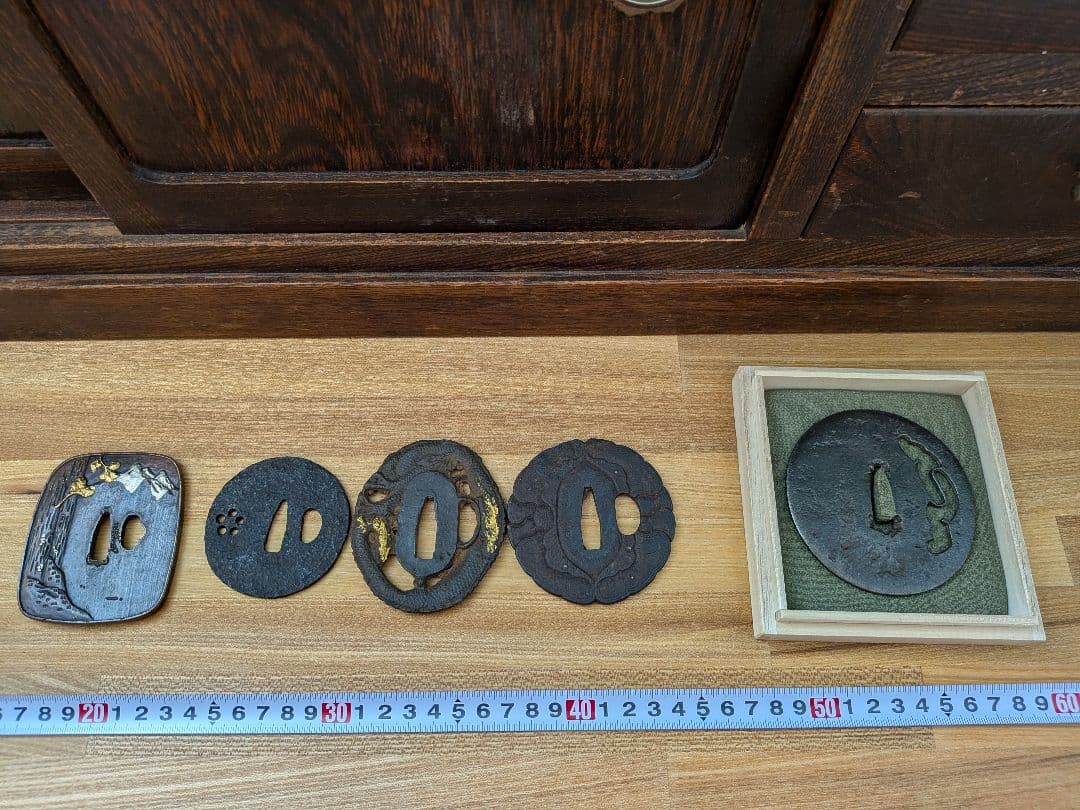 ゆ*た様 鉄製 鍔 5枚セット 装飾付き