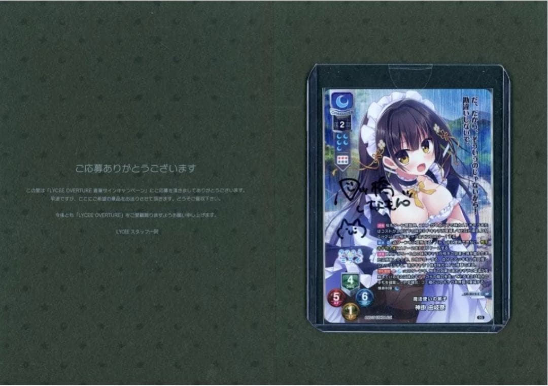 Lycee 神掛由岐奈 SP 八ッ橋しなもん　直筆サイン入り