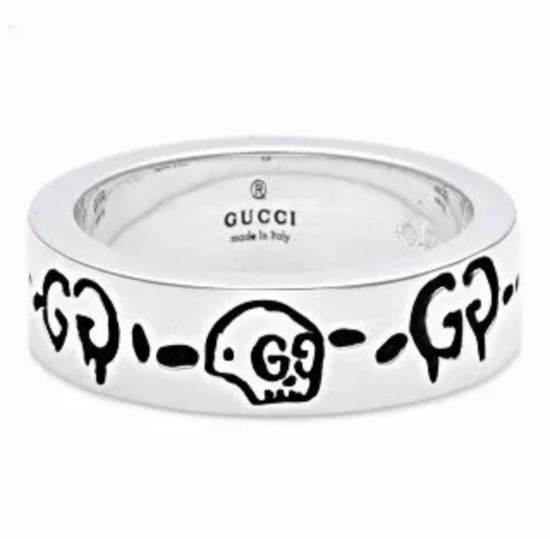 【即日発送】GUCCI シルバー リング Gマーク スカル