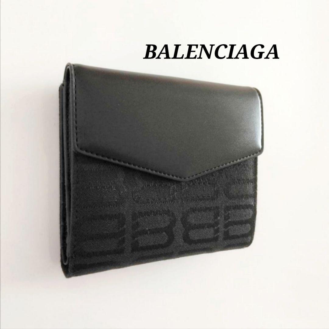 BALENCIAGA　バレンシアガ　キャンバスレザー　折り財布