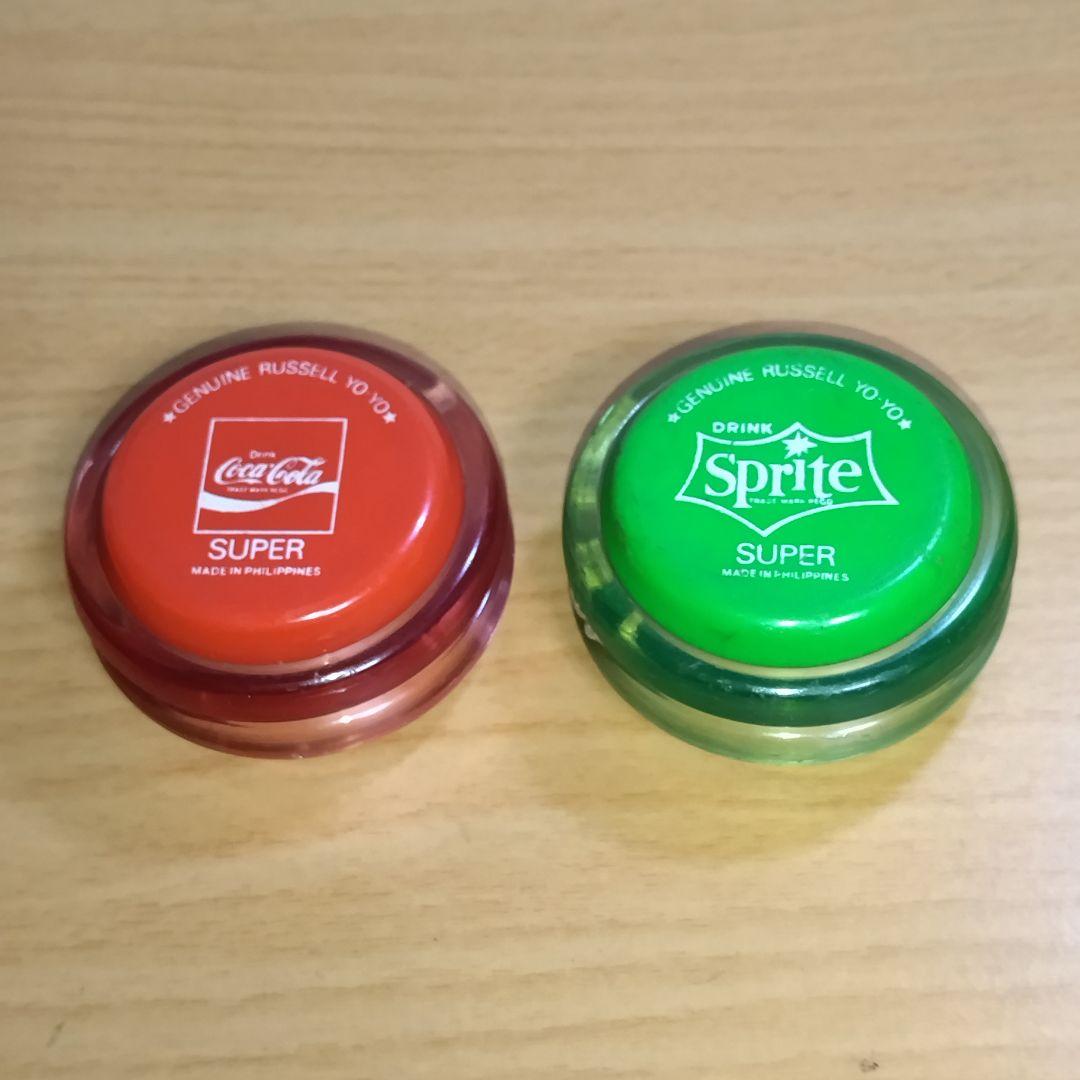 スーパーヨーヨー 2個セットコカコーラ スプライト 薄いサイン入り 当時物 希少
