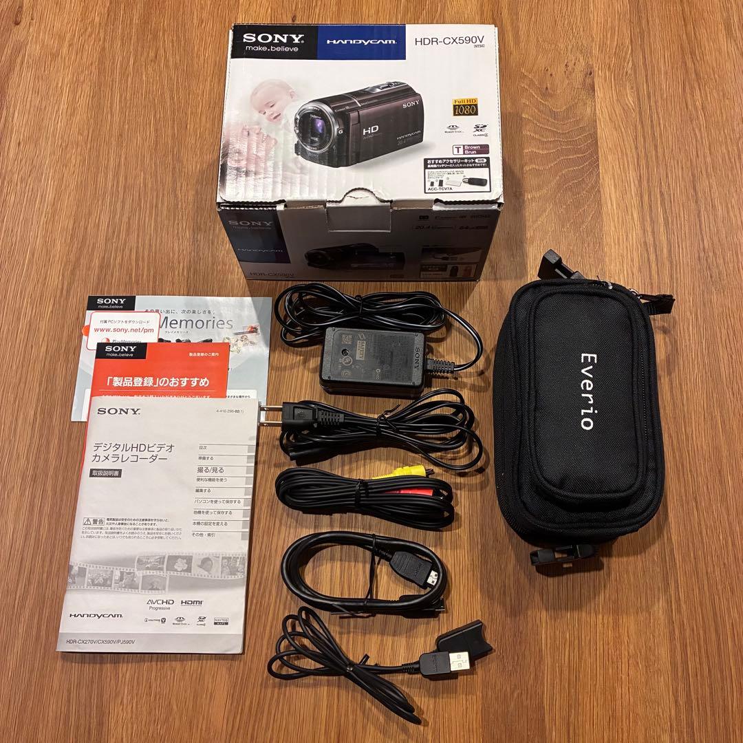 美品 動作確認済SONY HDR-CX590V 付属品あり
