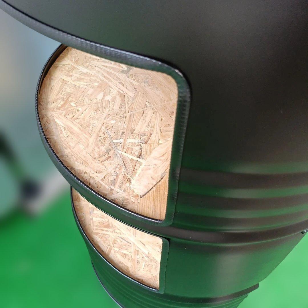 じみー様予約済み！ドラム缶remakeBOX！マッドブラック＆OSB合板仕上げ！