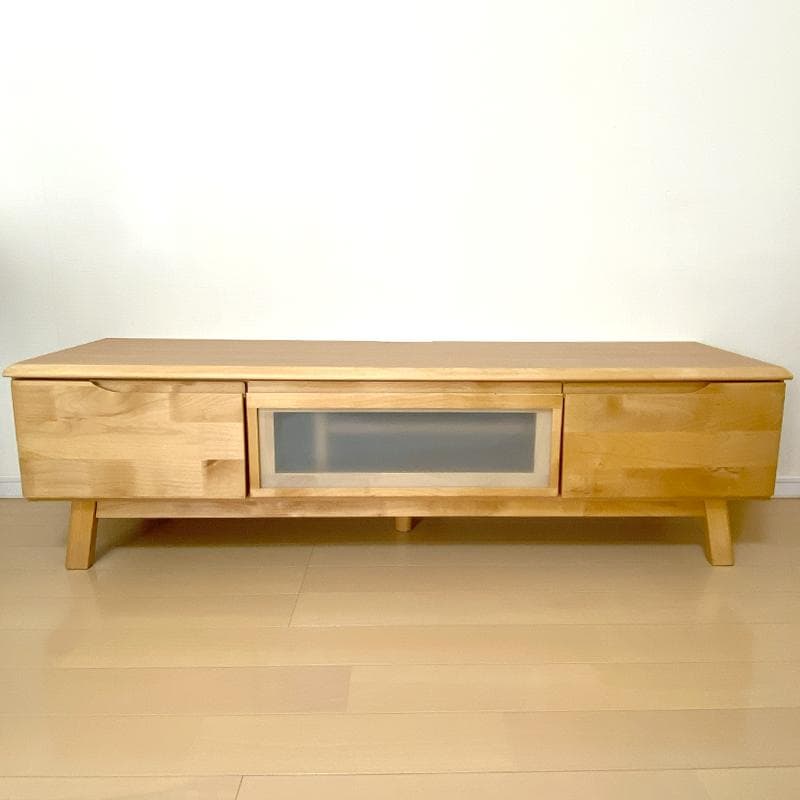 ニトリ テレビ台 ローボードNアルナス 150 天然木 ライトブラウン