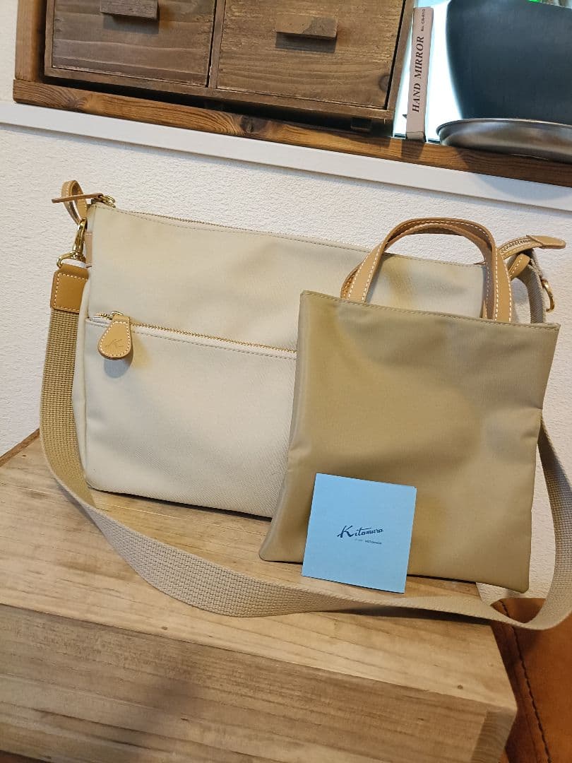 コタロウキタムラ★ほぼ未使用　サブバッグ付き　レザーキャンパス