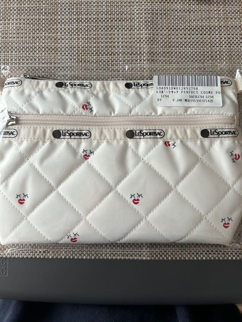 LeSportsac キルティングポーチ ホワイト