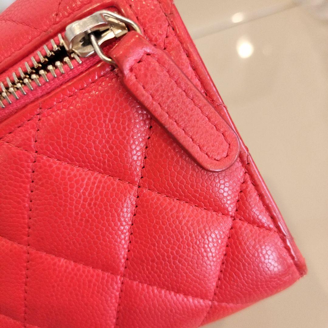 CHANEL キャビアスキン 三つ折り財布 タイムレス