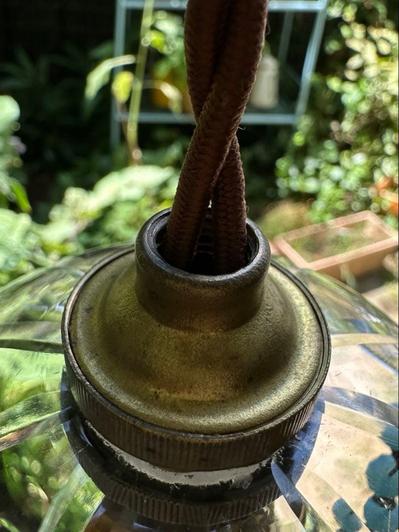 フランス アンティーク スカイブルー・ムラーノガラスの可愛いミニシャンデリア＊