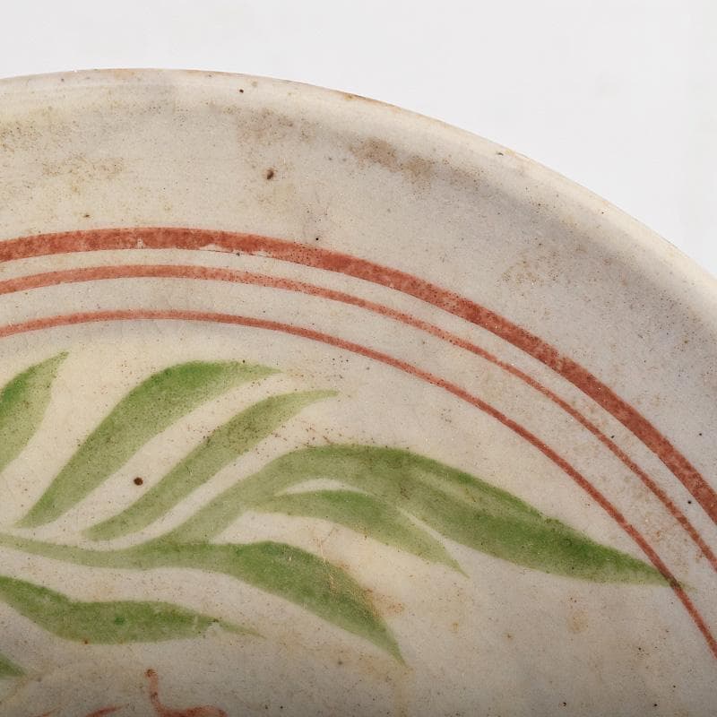 中国　赤絵　魚藻文盤　皿　V　R8757