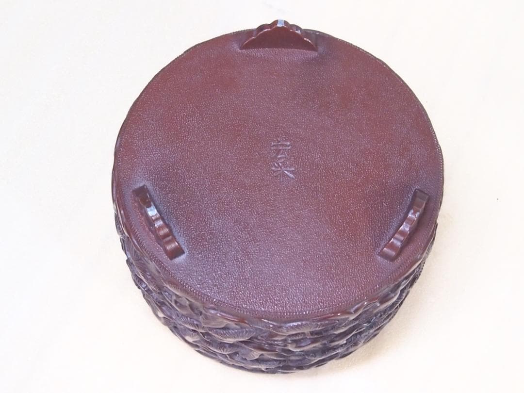 【未使用】高岡銅器 佐野宏采 華鶴 紋様香炉 彫金/繊細/鶴亀 茶道具/香道具