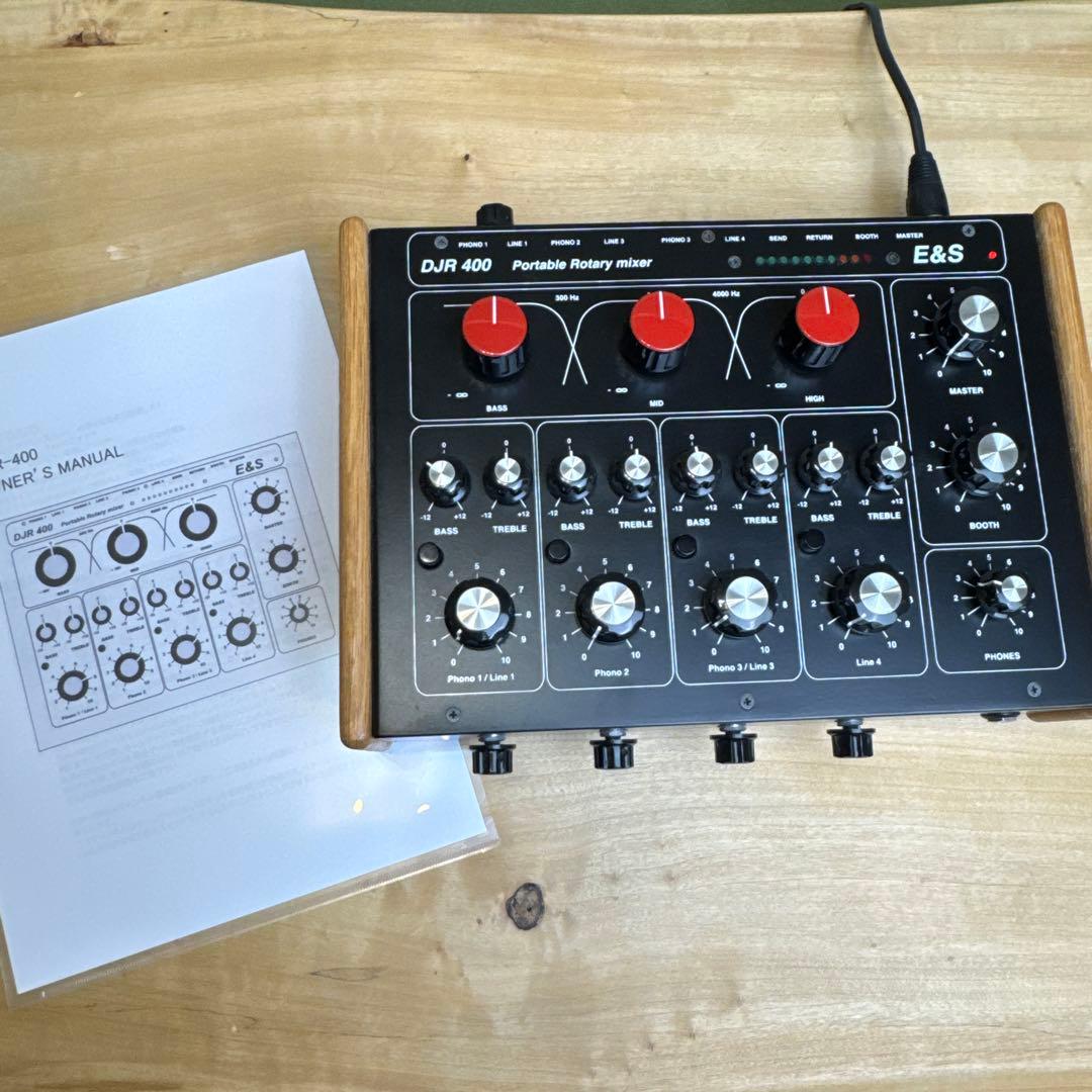 希少E&S DJR-400FX 名機ロータリーミキサー 赤GSAノブ 木製パネル
