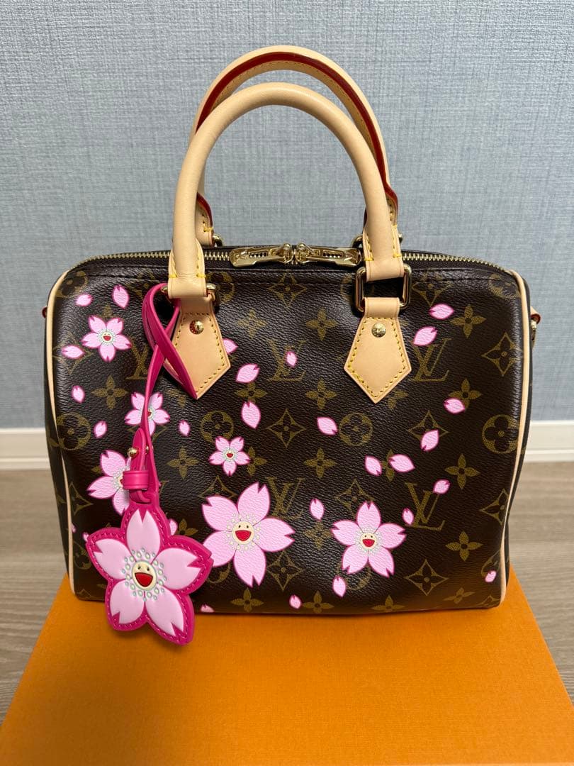 村上隆 ルイヴィトン LV × TM スピーディ・バンドリエール 25 新品　桜