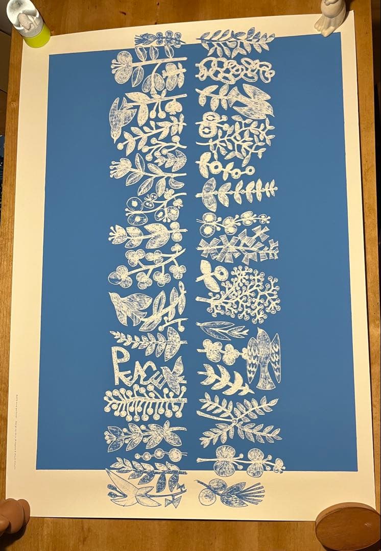 ミナペルホネン mina perhonen シルクスクリーン ポスター