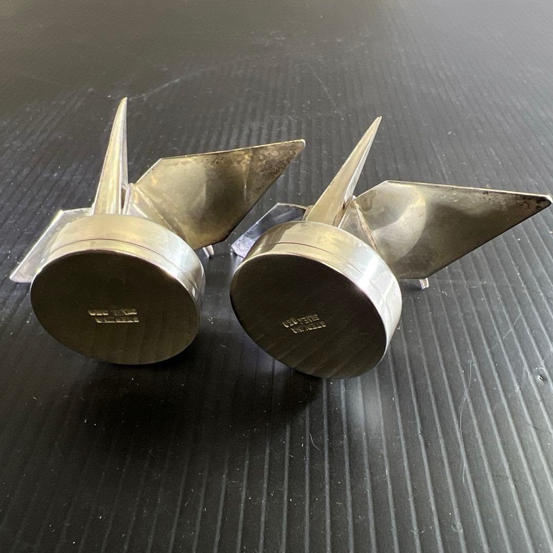 silver950刻印　折鶴ボンボニエール一対　57g 東Y7-0904⭐︎1F