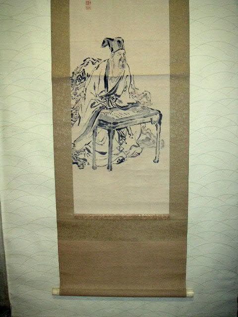 ♥掛軸　平野 華僊　人物画　掛け軸　骨董品