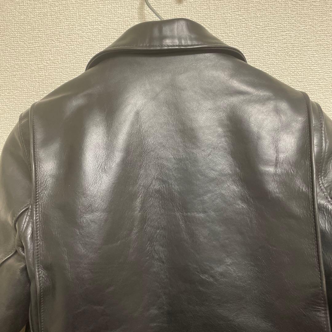 ショット　ライダース　黒　6103us クロムエクセル　茶芯