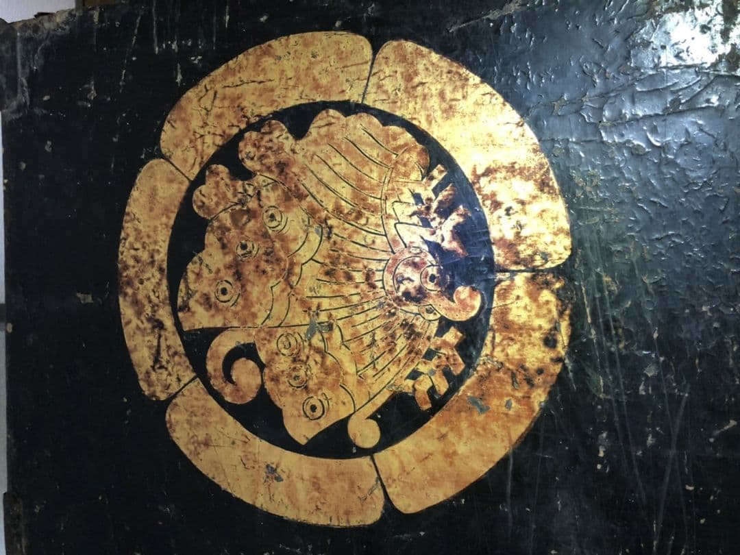 鳥取城、揚羽蝶家紋入りの箱、因幡物、因幡掟セット、因幡物、掟前アンティーク家具