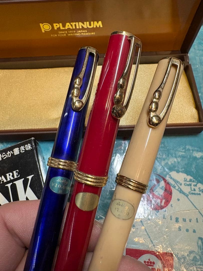 プラチナ　belage万年筆　３色セット　デッドストック