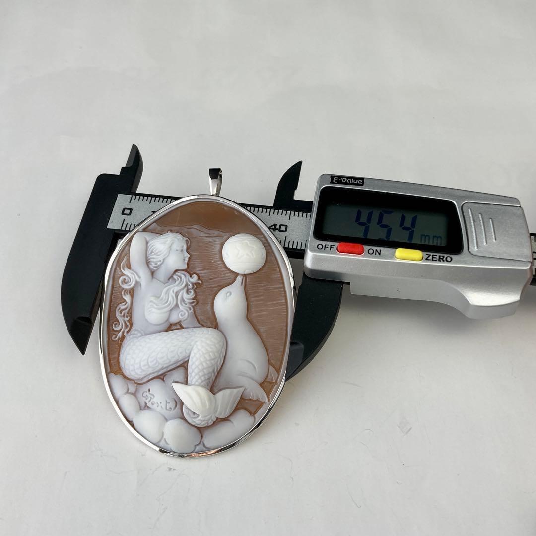 k18.W G．シエルカメオ、ブローチ、ペンダント、No.408.