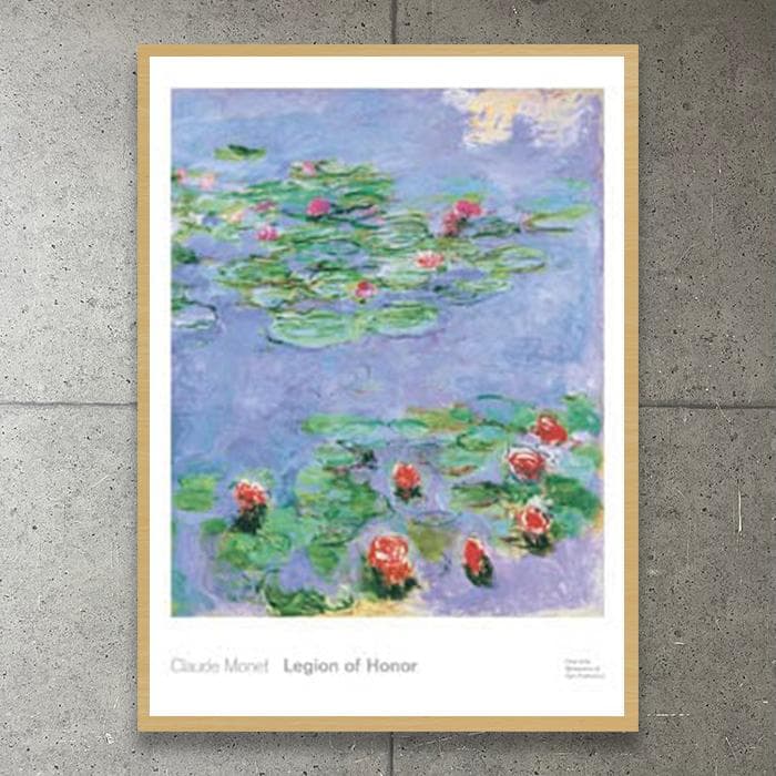 額装済/睡蓮 1914-1917/クロード モネ/ポスター/インテリア/アート