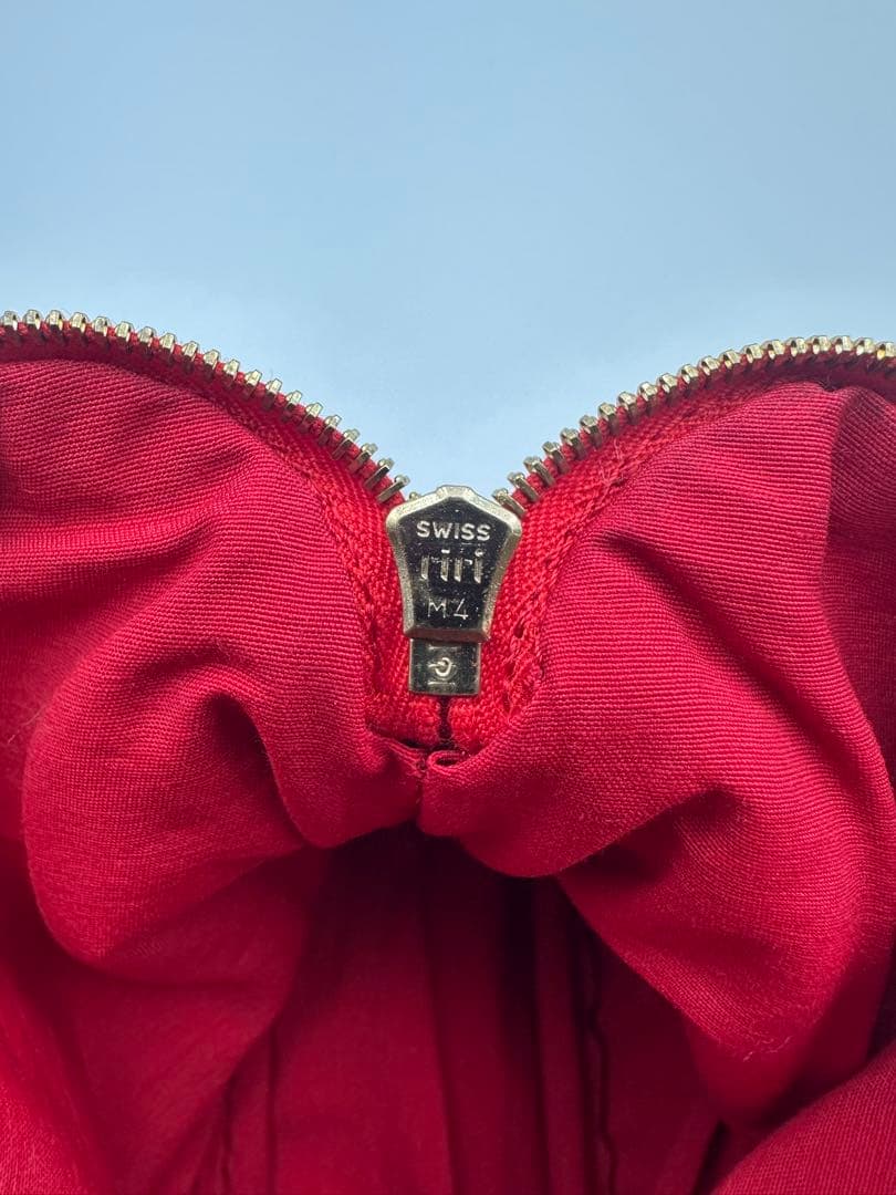 エルメス HERMES ボリードポーチ ミニミニ 赤 キャンバス 美品