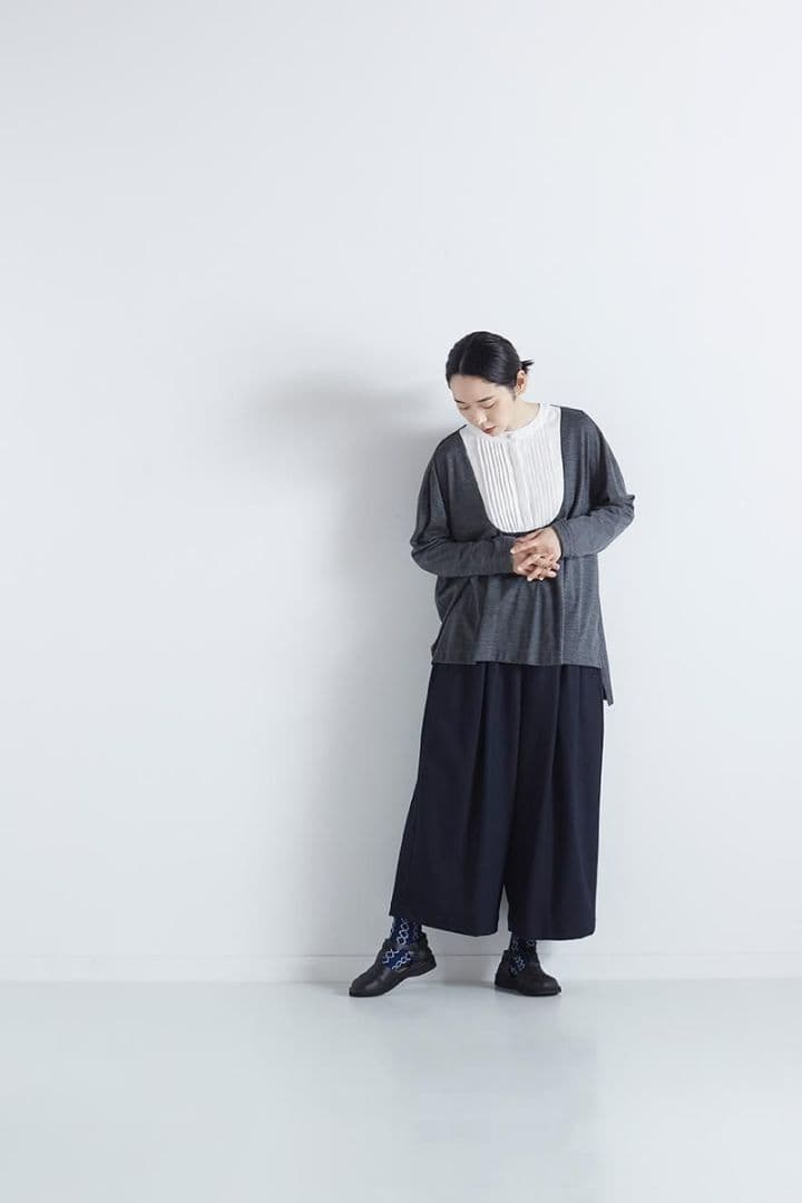 アトリエナルセ furano wool wide pants navy