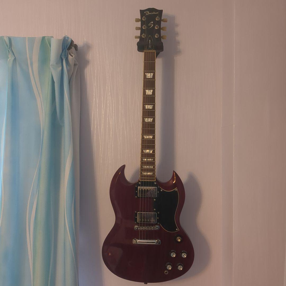 Bacchus BSG-480 Cherry Red ピックアップ交換品