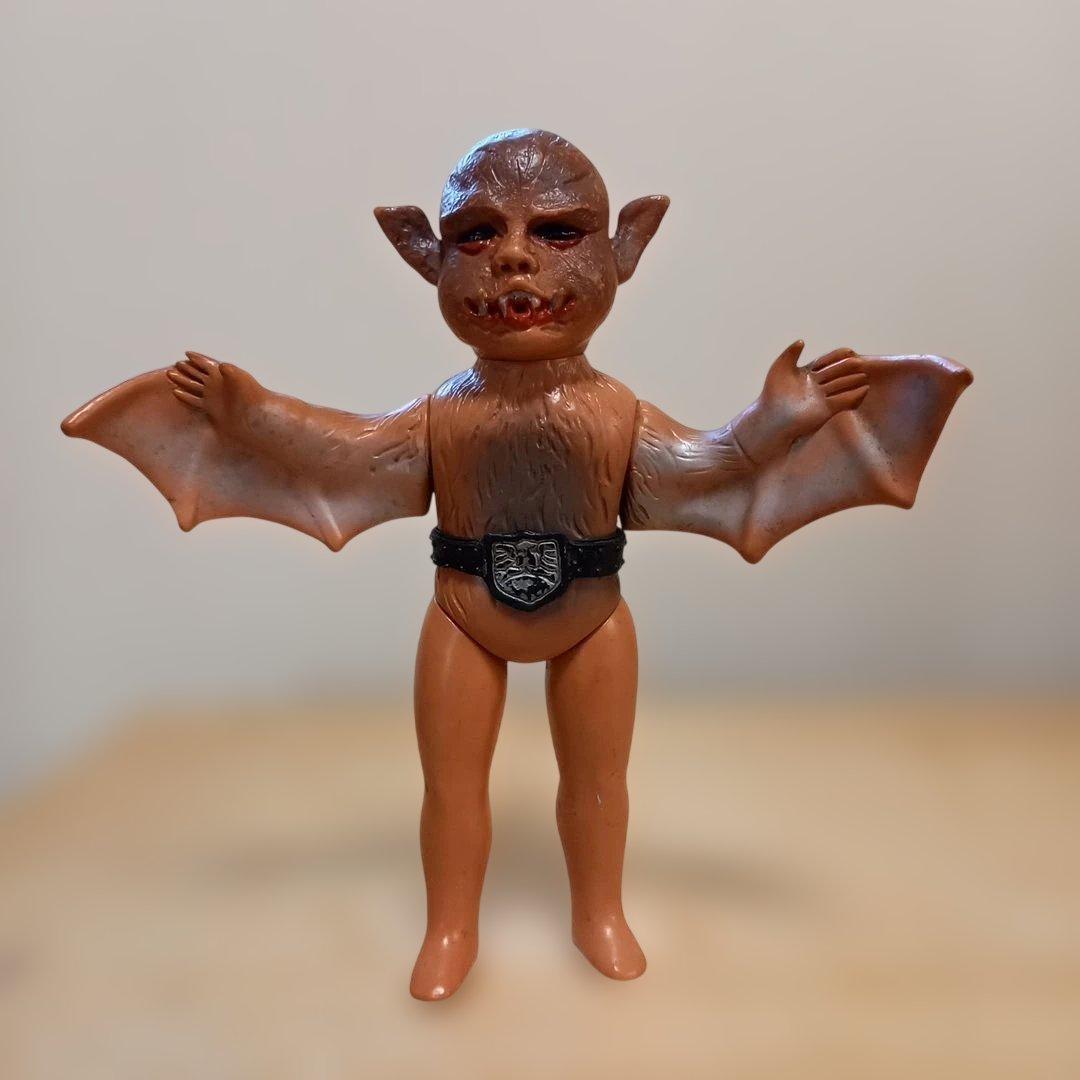 仮面ライダーコウモリ男ソフビ当時物