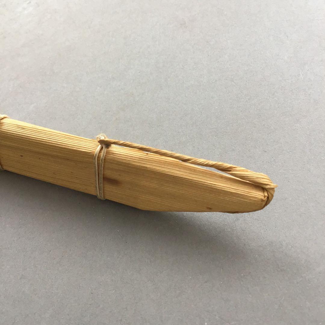 茶道具　御羽箒　三ツ羽根(野雁)羽箒　紙箱劣化有　S68HB