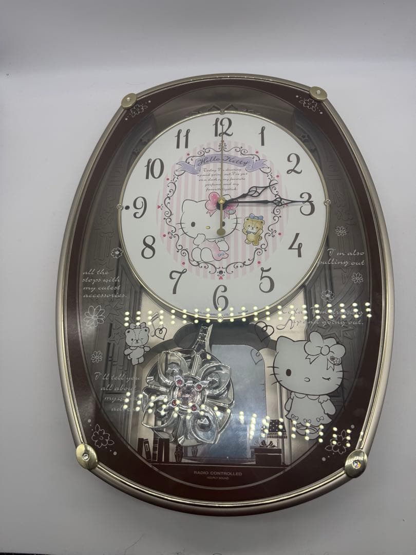 メロディ付き振子時計 ハローキティ　開封済み未使用品