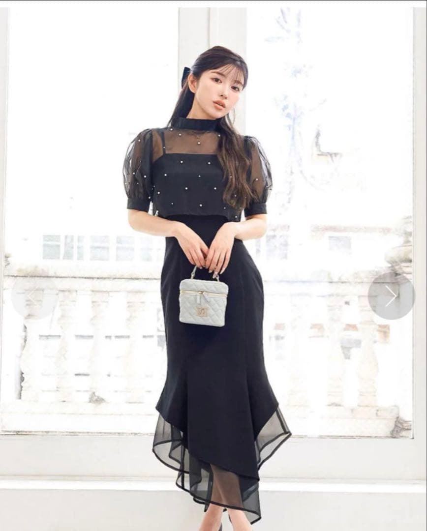 Darich パールデザインイレヘムマーメイドドレス